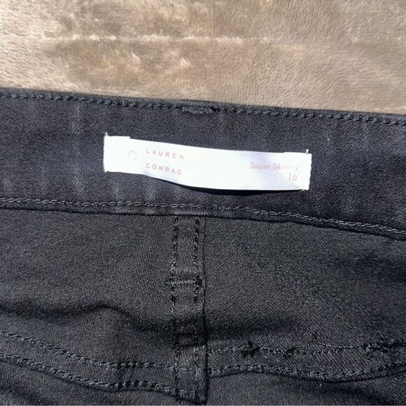 Lauren Conrad 16 Super Skinny Black Stretch Jeans - Picture 8 of 13